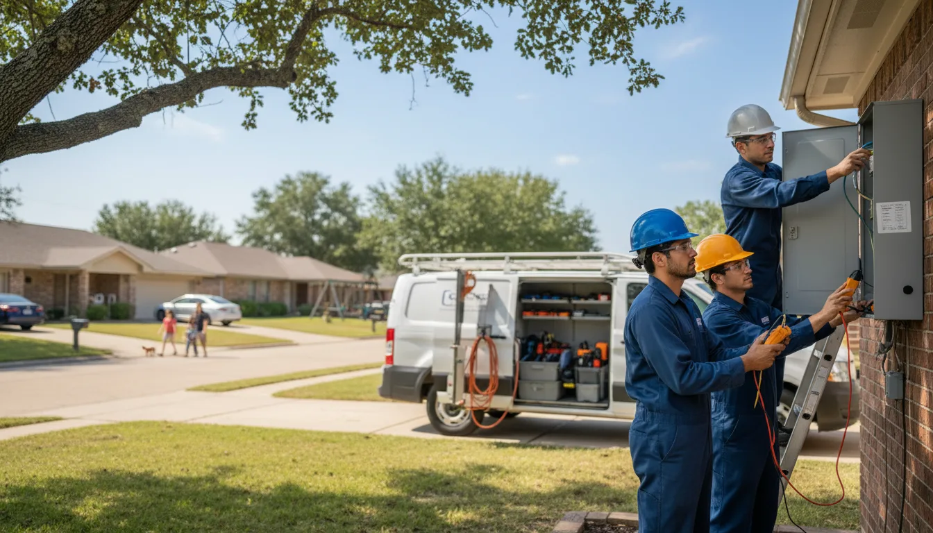 Certified electrician providing emergency electrical services in Leakey, TX